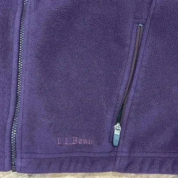 L.L. Bean Women's Full Zip Fleece Jacket Purple/Plum size Medium-Reg Polartec - Picture 3 of 14